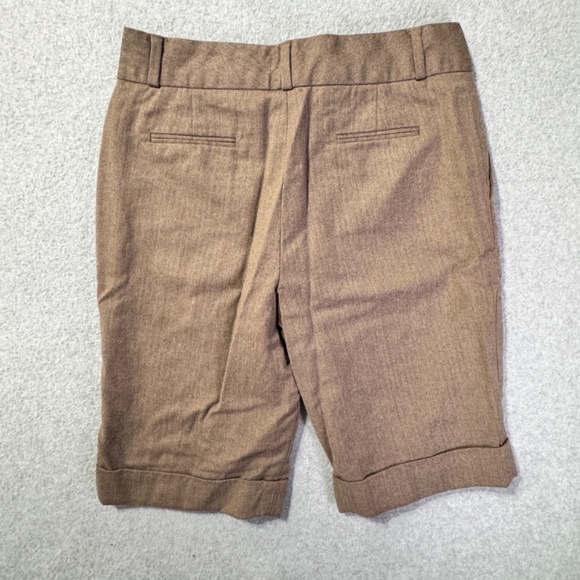 Banana Republic Dressy Bermuda Womens 6 Brown Stretch Martin Fit Low Rise Wool - Picture 6 of 9